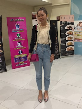 「5（ファイブ）のアイテム（ジャケット/アウター）」を使った、Vivian Yehさん（レディース・161cm）の秋コーディネート