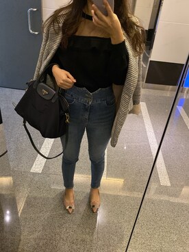 「PRIMA（プリマ）のアイテム」を使った、Vivian Yehさん（レディース・161cm）の冬コーディネート