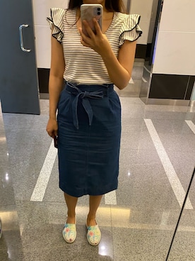 「G2000 （ジートゥサウザンド）のアイテム」を使った、Vivian Yehさん（レディース・161cm）の春コーディネート