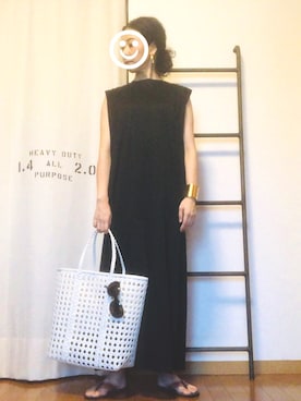 「AP STUDIO（エーピーストゥディオ）のアイテム（ワンピース/ドレス）」を使った、bunさん（レディース・160cm）の夏コーディネート