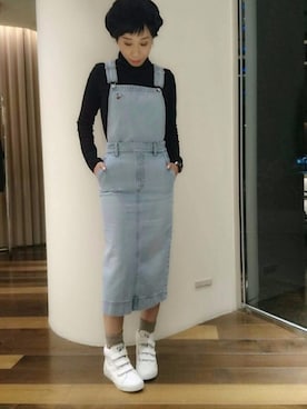 「hystericglamour」｜「アイテム（オールインワン・サロペット）」を使った、haruka.Mさん（レディース・160cm）の秋コーディネート