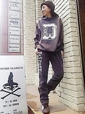 「ビッグサイズコーデ」｜haruka.Mさん（レディース・160cm）の冬コーディネート