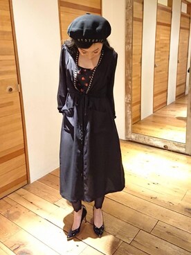 「hystericglamour」｜「アイテム（ハンチング/ベレー帽）」を使った、haruka.Mさん（レディース・160cm）の春コーディネート