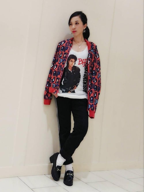 極美品　Christian Dior バーガンディ ナイロンジャケット　ブルゾン HYSTERIC GLAMOUR（ヒステリックグラマー）の「MICHAEL JACKSON