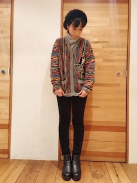 「アイテム（リング）」を使った、haruka.Mさん（レディース・160cm）の冬コーディネート