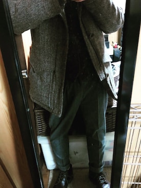 「The DUFFER of ST.GEORGE（ザダファーオブセントジョージ）のアイテム（ダウンジャケット/コート）」を使った、RyosukeNaitoさん（メンズ・160cm）の冬コーディネート