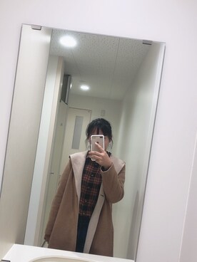「GU（ジーユー）のアイテム（ダッフルコート）」を使った、joannaさん（レディース・163cm）の春コーディネート