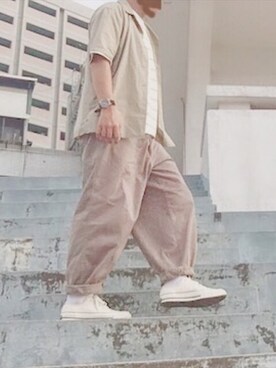 「DW（ディーダブリュー）のアイテム」を使った、シュンさん（メンズ・170cm）の冬コーディネート