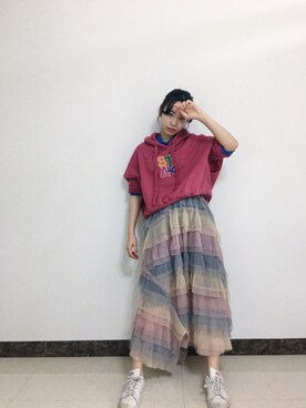 「HOWL（ハウル）のアイテム」を使った、一周_fishさん（レディース・157cm）の冬コーディネート