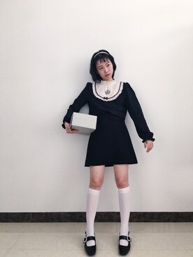 「eMMa（エマ）のアイテム」を使った、一周_fishさん（レディース・157cm）の秋コーディネート