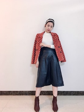 「MONKI（モンキ）のアイテム（フォーマルスーツ/小物）」を使った、一周_fishさん（レディース・157cm）の冬コーディネート
