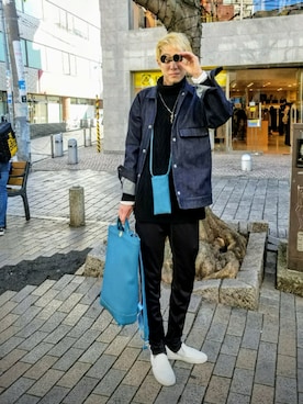 「KURO（クロ）のアイテム」を使った、MKさん（メンズ・175cm）の秋コーディネート