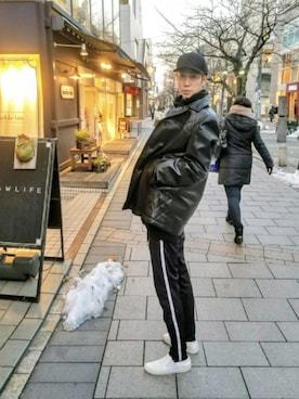 「g-stage（ジーステージ）のアイテム」を使った、MKさん（メンズ・175cm）の冬コーディネート