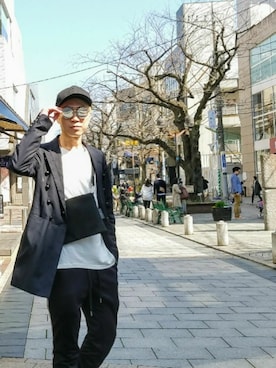 「アイテム（ボディバッグ/ウエストポーチ）」を使った、MKさん（メンズ・175cm）の春コーディネート