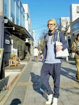 「VERYNERD（ベリーナード）のアイテム（ファッション雑貨）」を使った、MKさん（メンズ・175cm）の春コーディネート