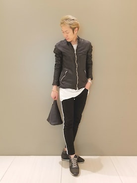 「アイテム（ハンドバッグ）」を使った、MKさん（メンズ・175cm）の夏コーディネート