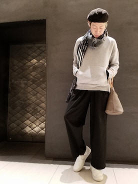「カシミヤ」｜「アイテム（トップス）」を使った、MKさん（メンズ・175cm）の秋コーディネート
