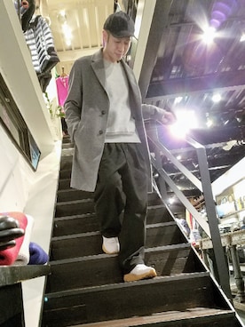 「カシミヤ」｜「アイテム（シューズ）」を使った、MKさん（メンズ・175cm）の冬コーディネート