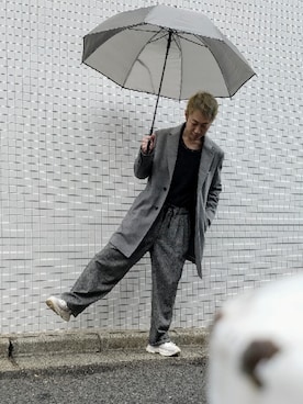 「カシミヤ」｜「アイテム（シューズ）」を使った、MKさん（メンズ・175cm）の冬コーディネート