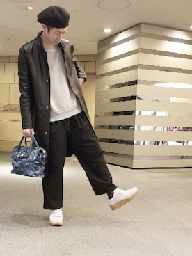 「アイテム（ハンドバッグ）」を使った、MKさん（メンズ・175cm）の冬コーディネート