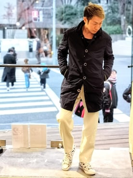 「コンバース ハイカット」｜MKさん（メンズ・175cm）の冬コーディネート