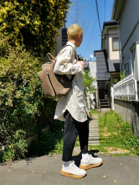 「ennerre（エネーレ）のアイテム」を使った、MKさん（メンズ・175cm）の春コーディネート