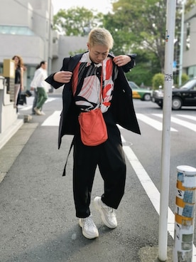 「アイテム（ハンドバッグ）」を使った、MKさん（メンズ・175cm）の春コーディネート