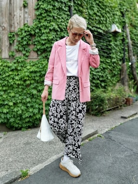 「アイテム（ハンドバッグ）」を使った、MKさん（メンズ・175cm）の春コーディネート