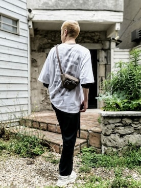 「アイテム（ボディバッグ/ウエストポーチ）」を使った、MKさん（メンズ・175cm）の夏コーディネート