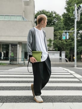 「アイテム（ボディバッグ/ウエストポーチ）」を使った、MKさん（メンズ・175cm）の夏コーディネート