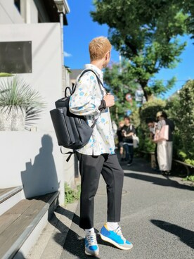 「PHILIPPE MODEL（フィリップモデル）のアイテム」を使った、MKさん（メンズ・175cm）の夏コーディネート