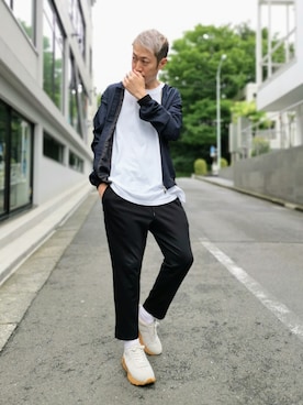 「ARMURE（アルミュール）のアイテム」を使った、MKさん（メンズ・175cm）の夏コーディネート