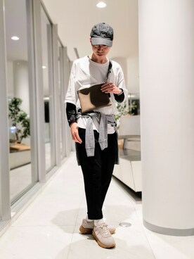 「CPH（シーピーエイチ）のアイテム（キャップ）」を使った、MKさん（メンズ・175cm）の夏コーディネート