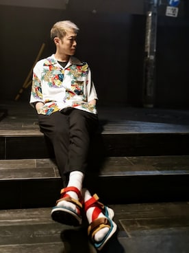 「FlowerMOUNTAIN（フラワーマウンテン）のアイテム」を使った、MKさん（メンズ・175cm）の夏コーディネート