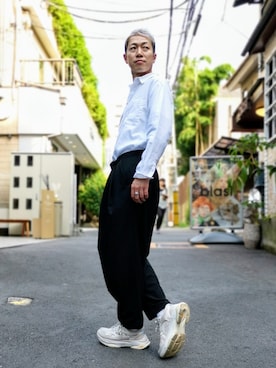 「モノトーン」｜MKさん（メンズ・175cm）の夏コーディネート