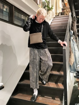 「アイテム（ボディバッグ/ウエストポーチ）」を使った、MKさん（メンズ・175cm）の夏コーディネート