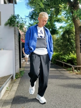 「E.TAUTZ（イートウツ）のアイテム」を使った、MKさん（メンズ・175cm）の秋コーディネート