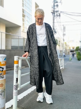 「ROBES&CONFECTIONS（ローブスコンフェクションズ）のアイテム（ステンカラーコート）」を使った、MKさん（メンズ・175cm）の秋コーディネート