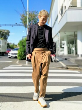 「RAWLIFE（ロウライフ）のアイテム（パンツ）」を使った、MKさん（メンズ・175cm）の秋コーディネート