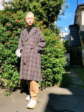 「CPH（シーピーエイチ）のアイテム（キャップ）」を使った、MKさん（メンズ・175cm）の秋コーディネート