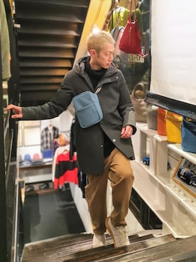 「RAWLIFE（ロウライフ）のアイテム（パンツ）」を使った、MKさん（メンズ・175cm）の秋コーディネート