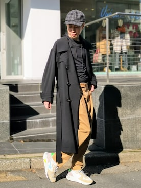 「CPH（シーピーエイチ）のアイテム（キャップ）」を使った、MKさん（メンズ・175cm）の冬コーディネート