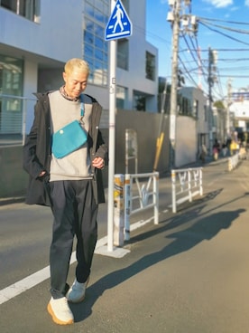 「冬アウター」｜「アイテム（ナイロンジャケット）」を使った、MKさん（メンズ・175cm）の冬コーディネート