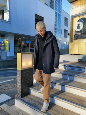 「RAWLIFE（ロウライフ）のアイテム（パンツ）」を使った、MKさん（メンズ・175cm）の冬コーディネート