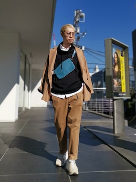 「RAWLIFE（ロウライフ）のアイテム（パンツ）」を使った、MKさん（メンズ・175cm）の冬コーディネート