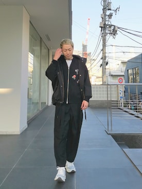 「WOOLRICH（ウールリッチ）のアイテム（ブルゾン）」を使った、MKさん（メンズ・175cm）の冬コーディネート