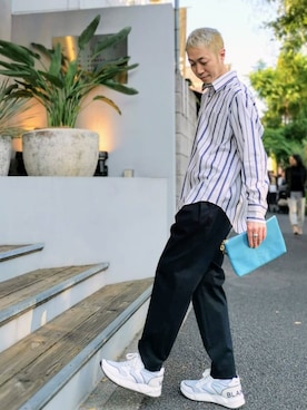 「RAWLIFE（ロウライフ）のアイテム（パンツ）」を使った、MKさん（メンズ・175cm）の春コーディネート