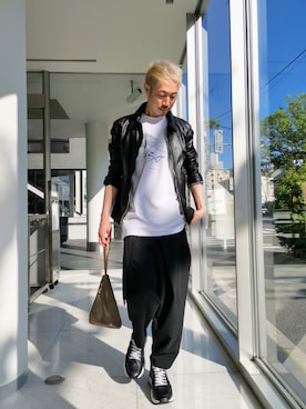 「アイテム（ハンドバッグ）」を使った、MKさん（メンズ・175cm）の春コーディネート