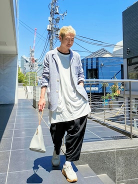 「アイテム（ハンドバッグ）」を使った、MKさん（メンズ・175cm）の春コーディネート