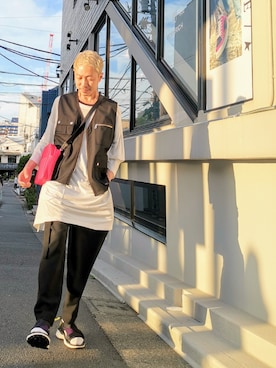 「サンダルに靴下」｜MKさん（メンズ・175cm）の春コーディネート